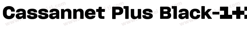 Cassannet Plus Black字体转换